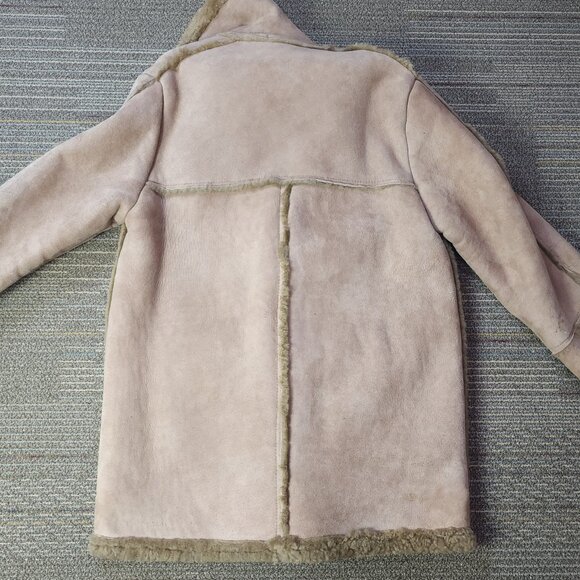 Vintage Sheepskin Shearling Leather Jacket Coat (2XL - 50) - Picture 8 of 12